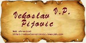 Vekoslav Pijović vizit kartica